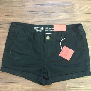 NWT Mossimo Supply Co. mid rise black shorts